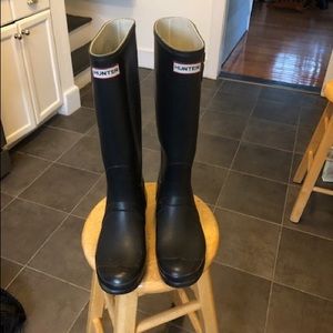 Hunter Tall Rain Boots - navy